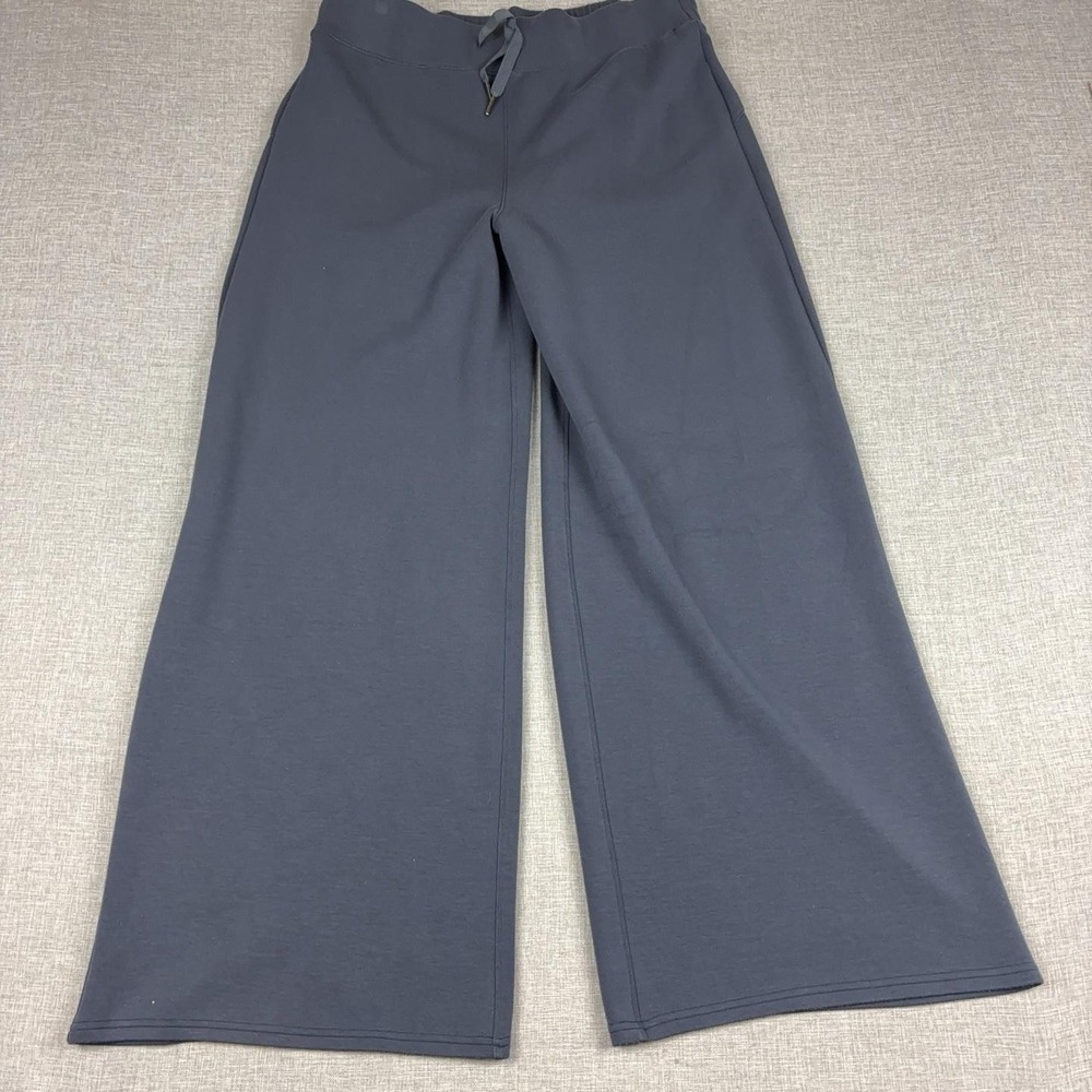 SPANX AirEssentials Wide Leg Pants Womens 1X Tall Blue Drawstring Lounge